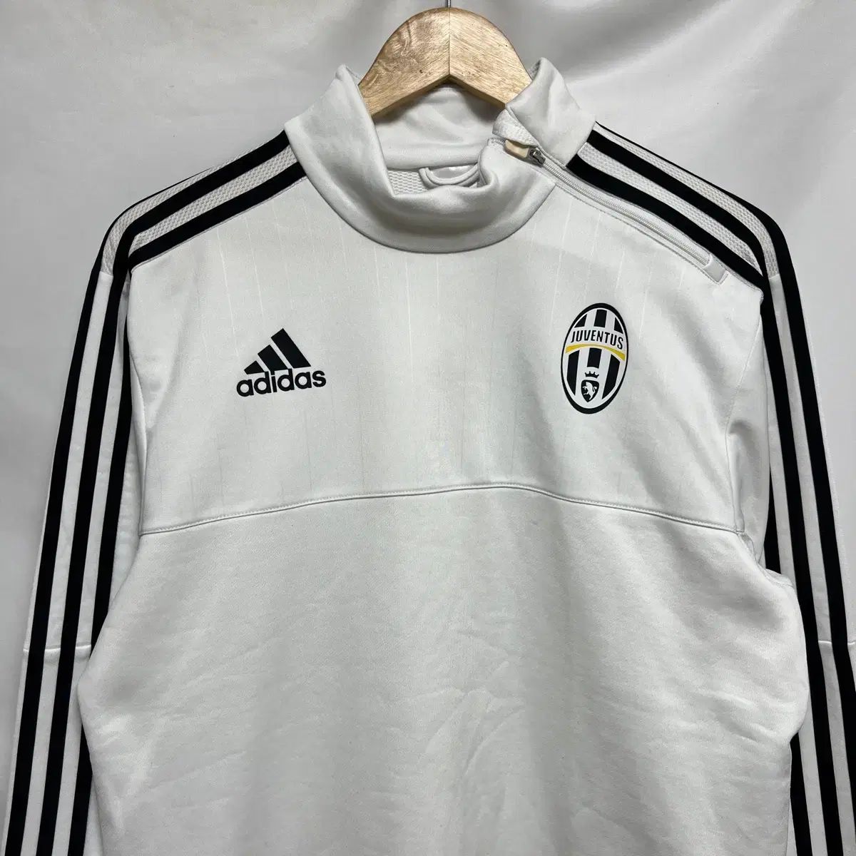 110 adidas ユヴェントス 1516 トレーナー 白 ハーフジップ ドリルトップ