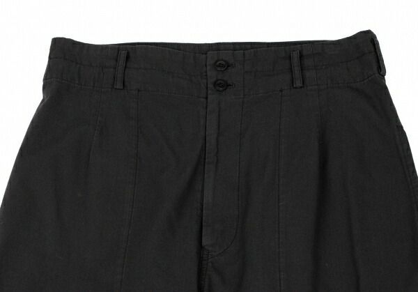 ワイズY's 本物 コットンナイロンサルエルテーパードパンツ 黒1