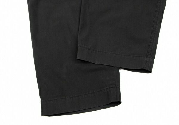 ワイズY's 本物 コットンナイロンサルエルテーパードパンツ 黒1