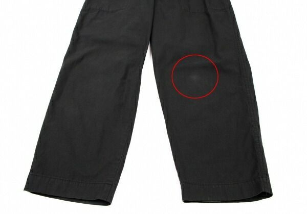ワイズY's 本物 コットンナイロンサルエルテーパードパンツ 黒1