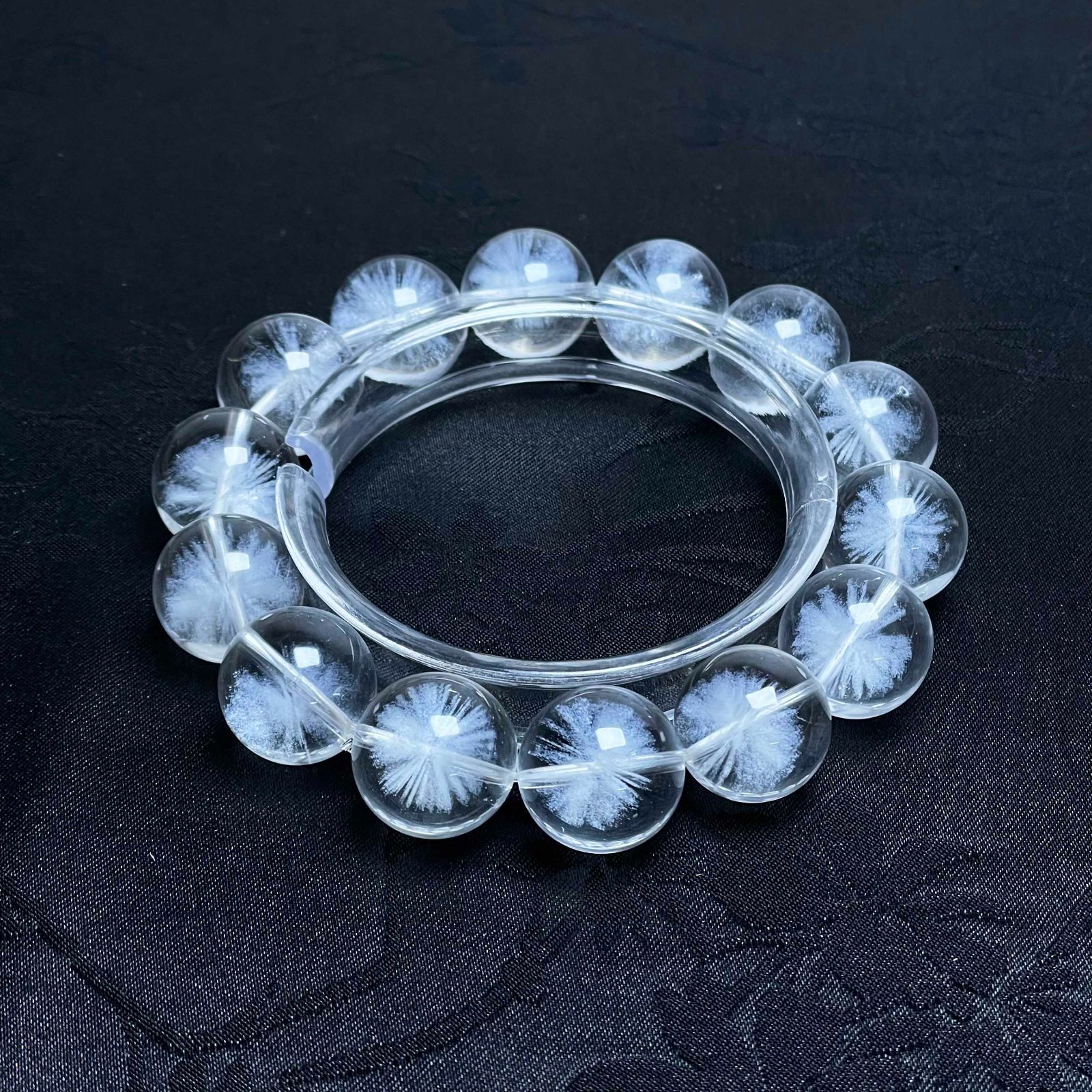 天然水晶☆【本水晶（クォーツ）】☆ブレスレット 天然石 約15.7-16.6