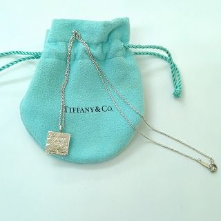 Tiffany ティファニー ノーツ スクエア プレート ネックレス Ag925