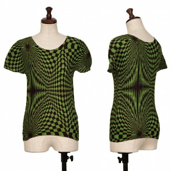 イッセイミヤケ ミーISSEY MIYAKE me ブロックチェックプリント