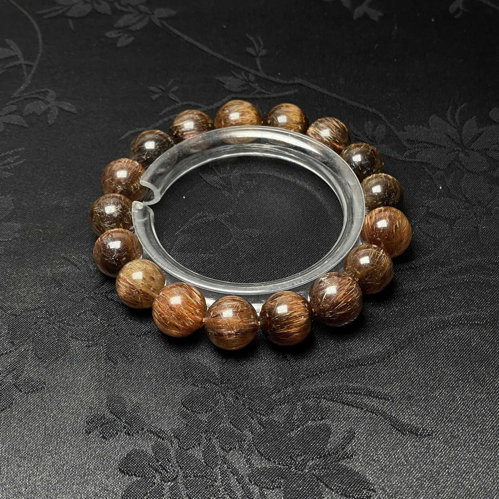 天然石☆【80A銅髪ルチルクォーツ】☆ブレスレット 天然石 11.7-12.7mm