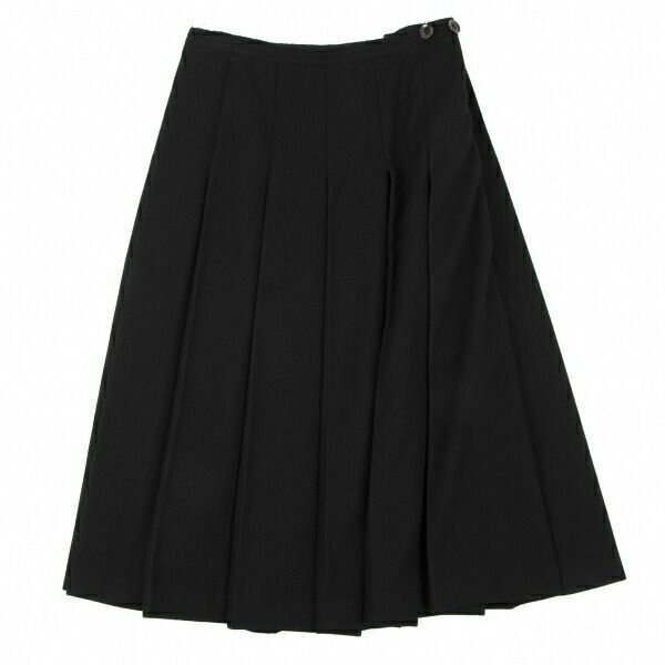 ヨウジヤマモトノアールYohji Yamamoto NOIR ウール断ち切りプリーツ