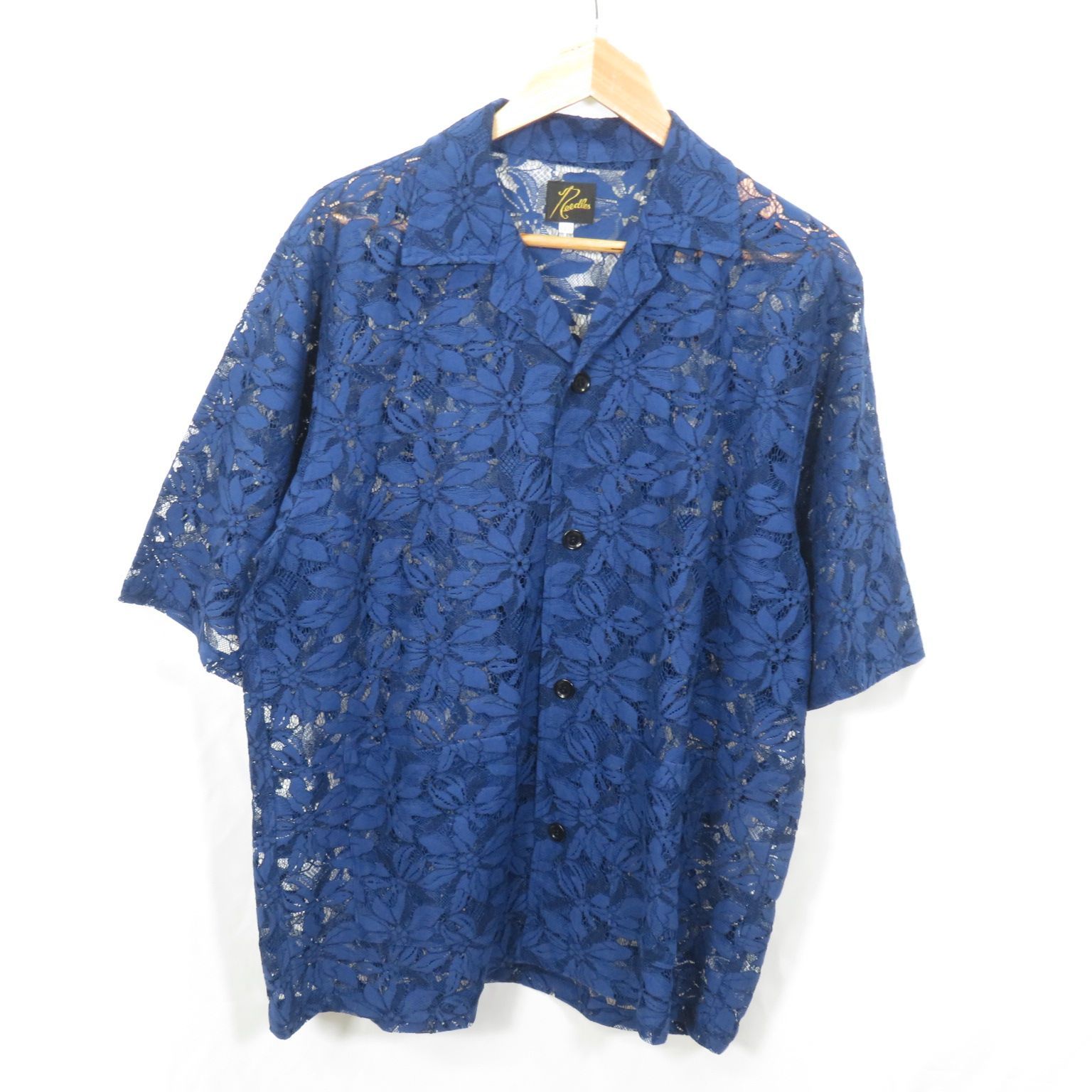 NEEDLES Cabana Shirt レース シャツ ネイビー