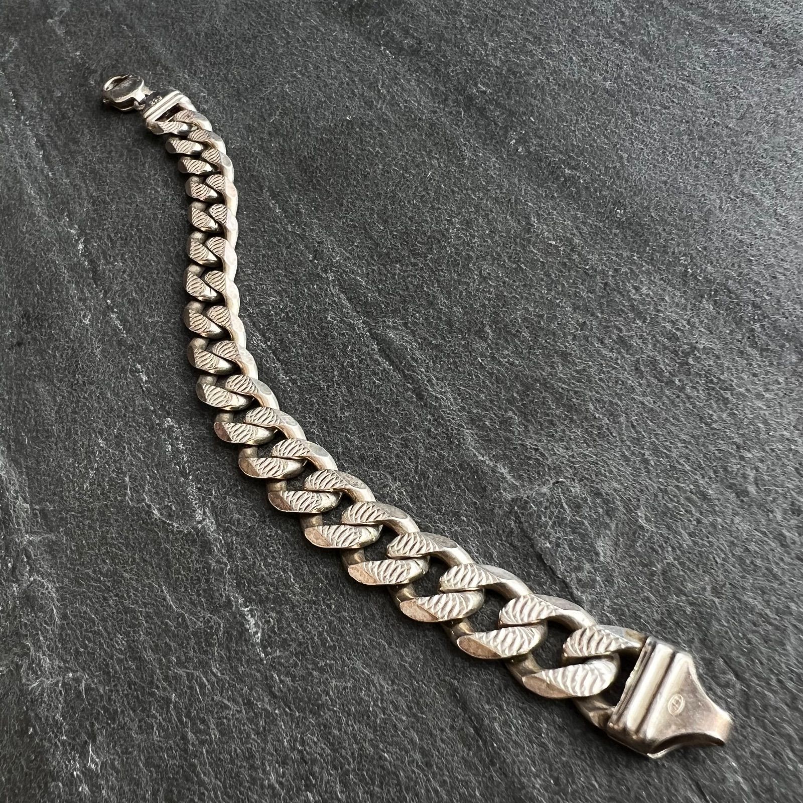 イタリア製 925ゴールドコーティングブレスレットITALY vintage イタリア製 ITALY925 SILVER シルバー925 ヴィンテージ 喜平チェーン