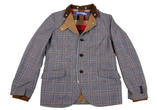 美品　コムデギャルソン　ジュンヤワタナベマン リバーシブル フードジャケット　青 ジュンヤワタナベマン コムデギャルソンJUNYA WATANABE MAN COMME des