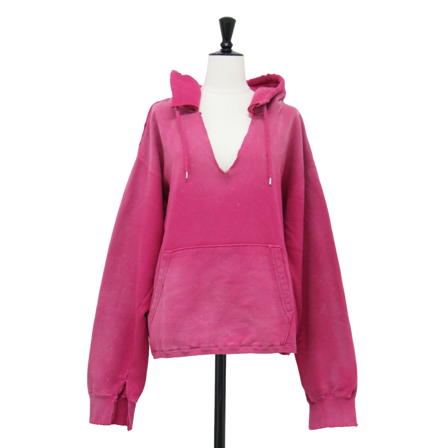 Johnbull ジョンブル パーカー ピンク サイズ:L | 24秋冬 レギュラー ウェイトスウェット フーディ パーカー | プルオーバー Vネック 長袖 チュニック丈 ペイント カットオフ | トップス【レディース】【中古】【K4662】 Johnbull ジョンブル パーカー ピンク サイズ:L | 24秋冬 レギュラー