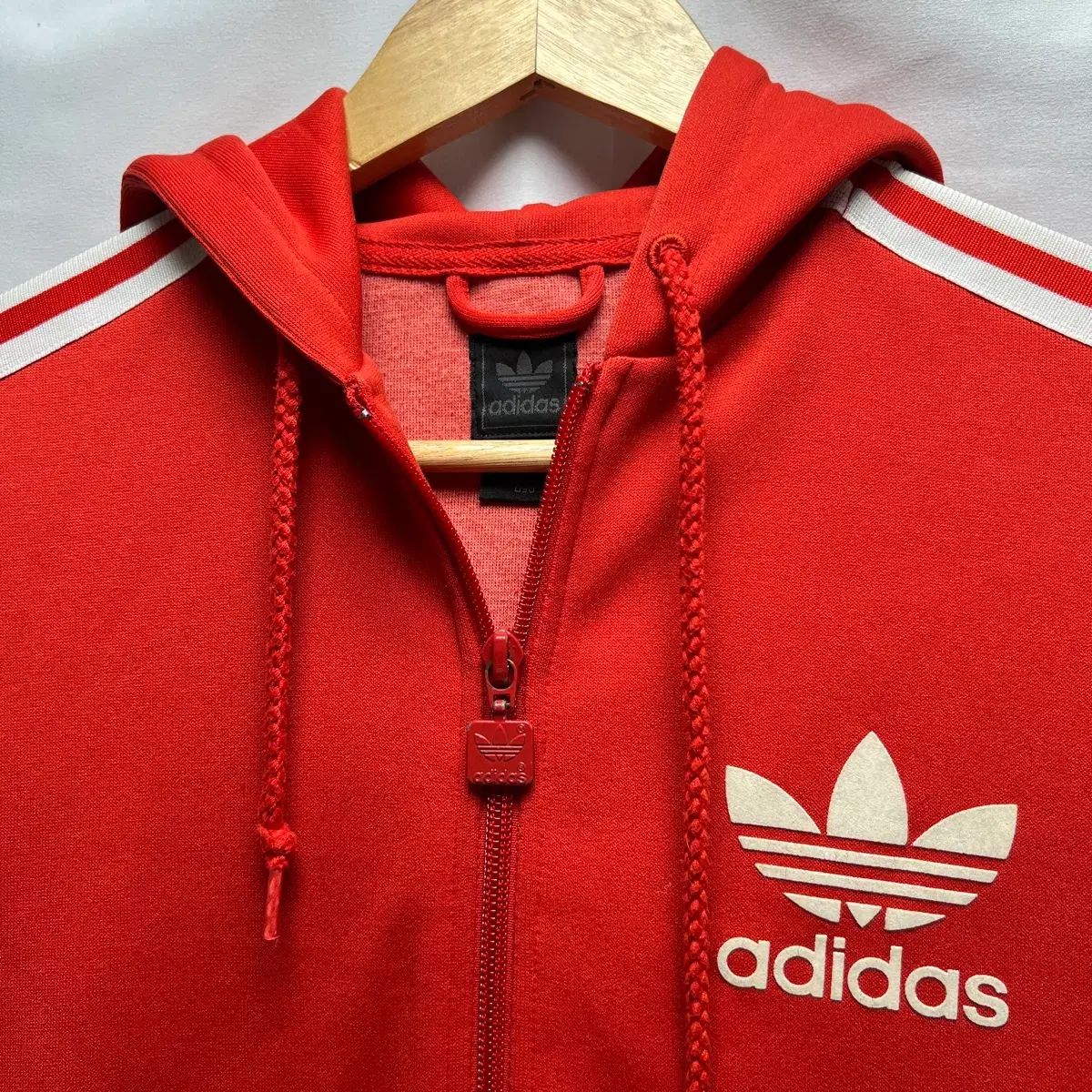 正規品/90 アディダス 플락 ヨーロッパ レッド WHO ジップアップ