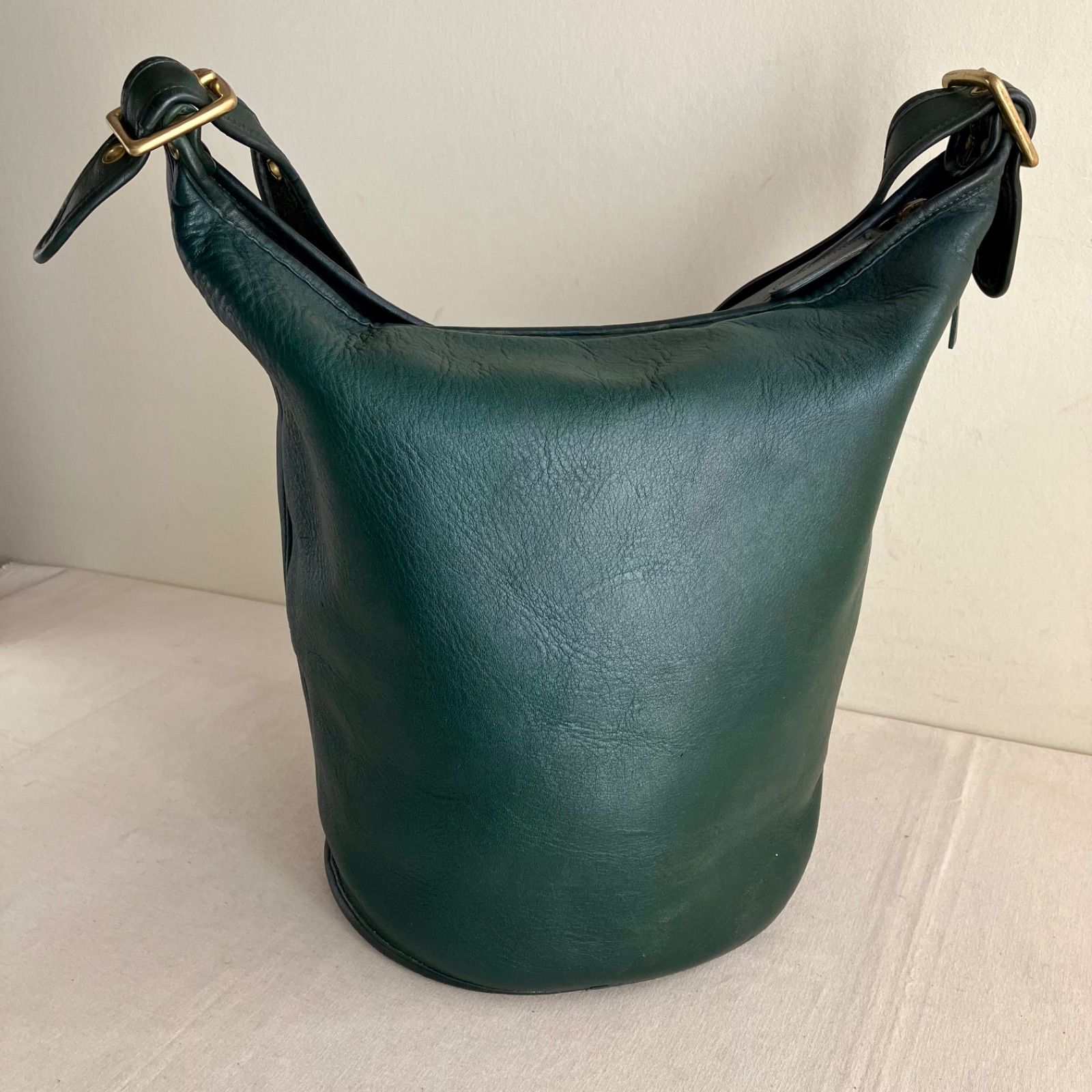 Rare Vintage Coach Bottle Green Duffle Sac XL Shoulder Bag - メルカリ