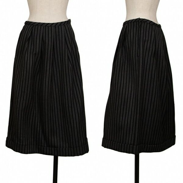 コムデギャルソンCOMME des GARCONS レーヨンウールストライプスカート