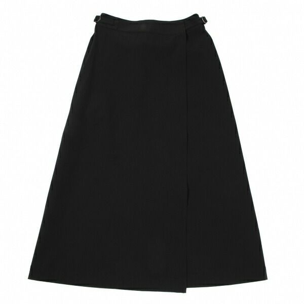 イッセイミヤケISSEY MIYAKE ナイロンストレッチラップスカート 黒2 