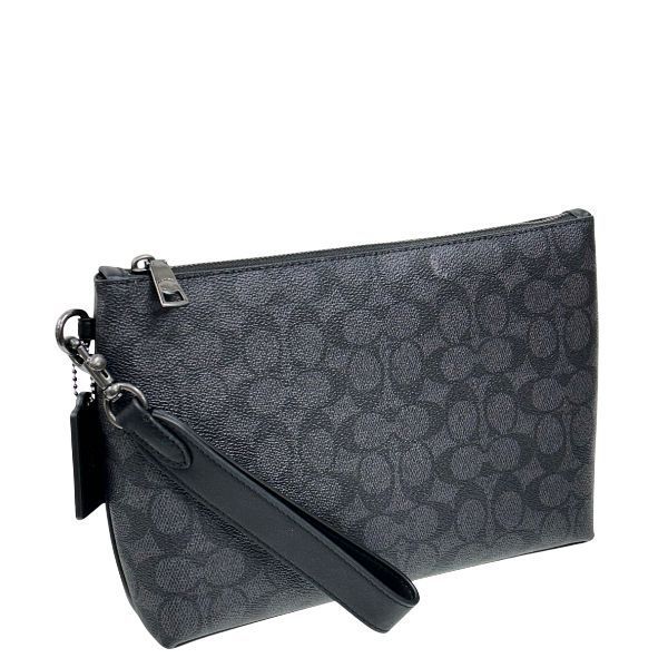コーチ ポーチ メンズ COACH セカンドバッグ シグネチャー CCF 32 QBMI 5 チャコール ブラック