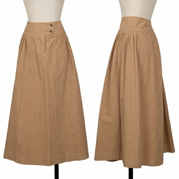 45rpm 45R コットンギャザーロングスカート ベージュ1