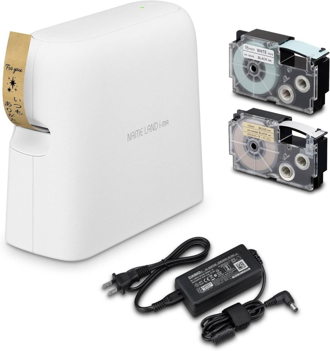 CASIO カシオ ラベルライター ネームランドi ma スマホ PC対応 KL SP 100 テープ付き SK SET 3 5 mm 24 mm幅 DZMQ 2