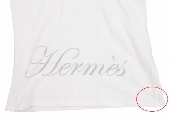 オファー エルメスHERMES コットンロゴプリントクロスストラップ