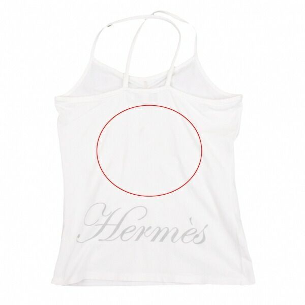 オファー エルメスHERMES コットンロゴプリントクロスストラップ