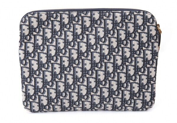 クリスチャンディオールChristian Dior トロッタークラッチバッグ 紺