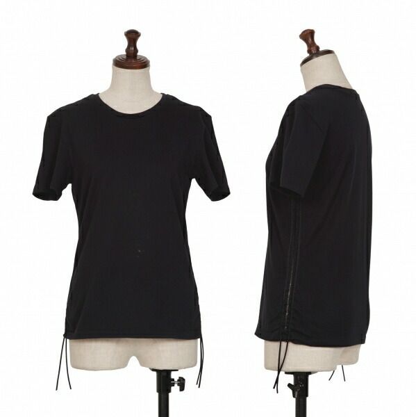 ISSEY MIYAKE カットソー ギャザー バイカラー【サイズ2】日本製 イッセイミヤケ ホワイトレーベルISSEY MIYAKE WHITE LABEL サイド