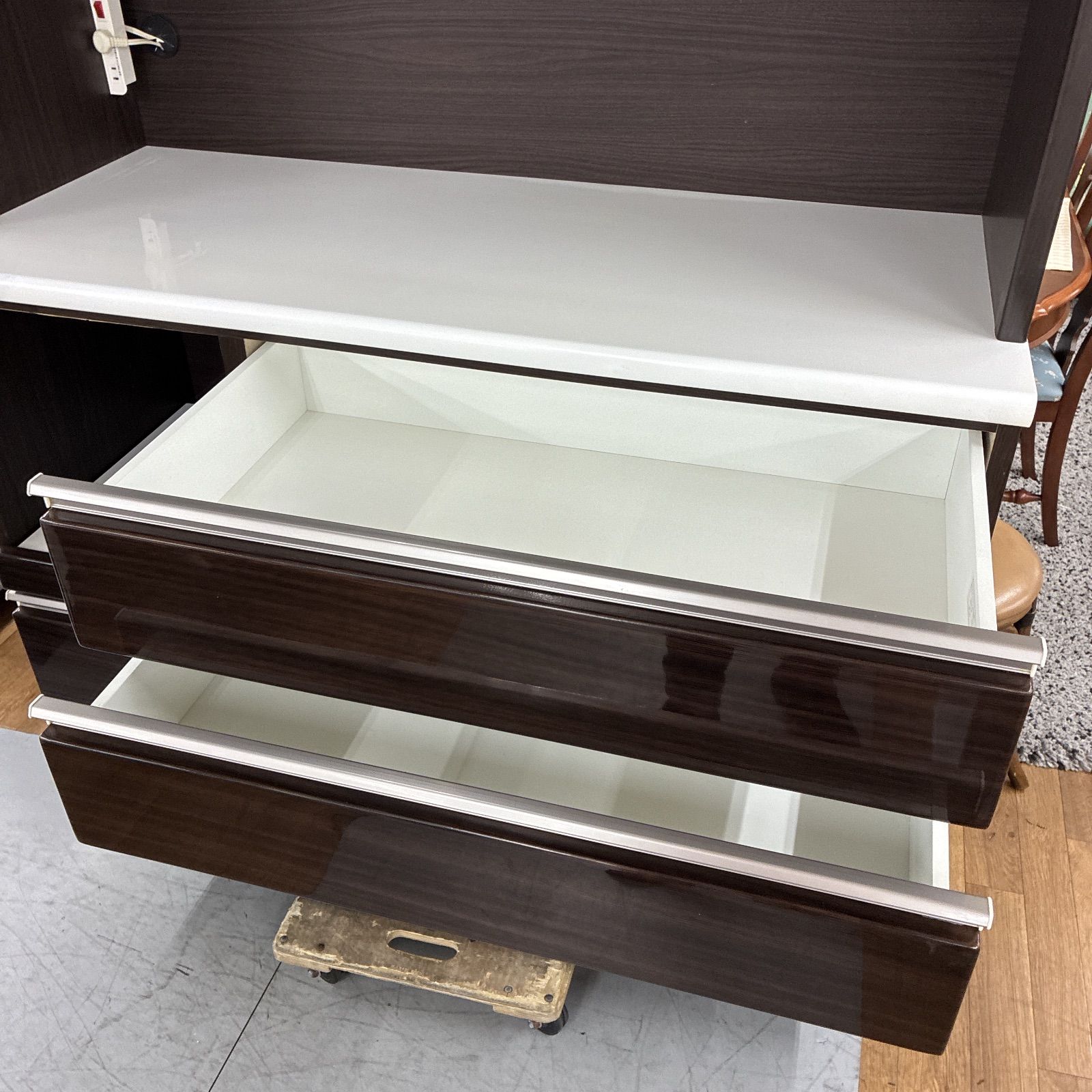 ジモティー限定価格！S267 ⭐ NITORI ニトリ キッチンボード ポスティア120 ソフトクローズ搭載 モイス版付き USED 綺麗 ジモティー限定価格！S267 ⭐ NITORI ニトリ キッチンボード