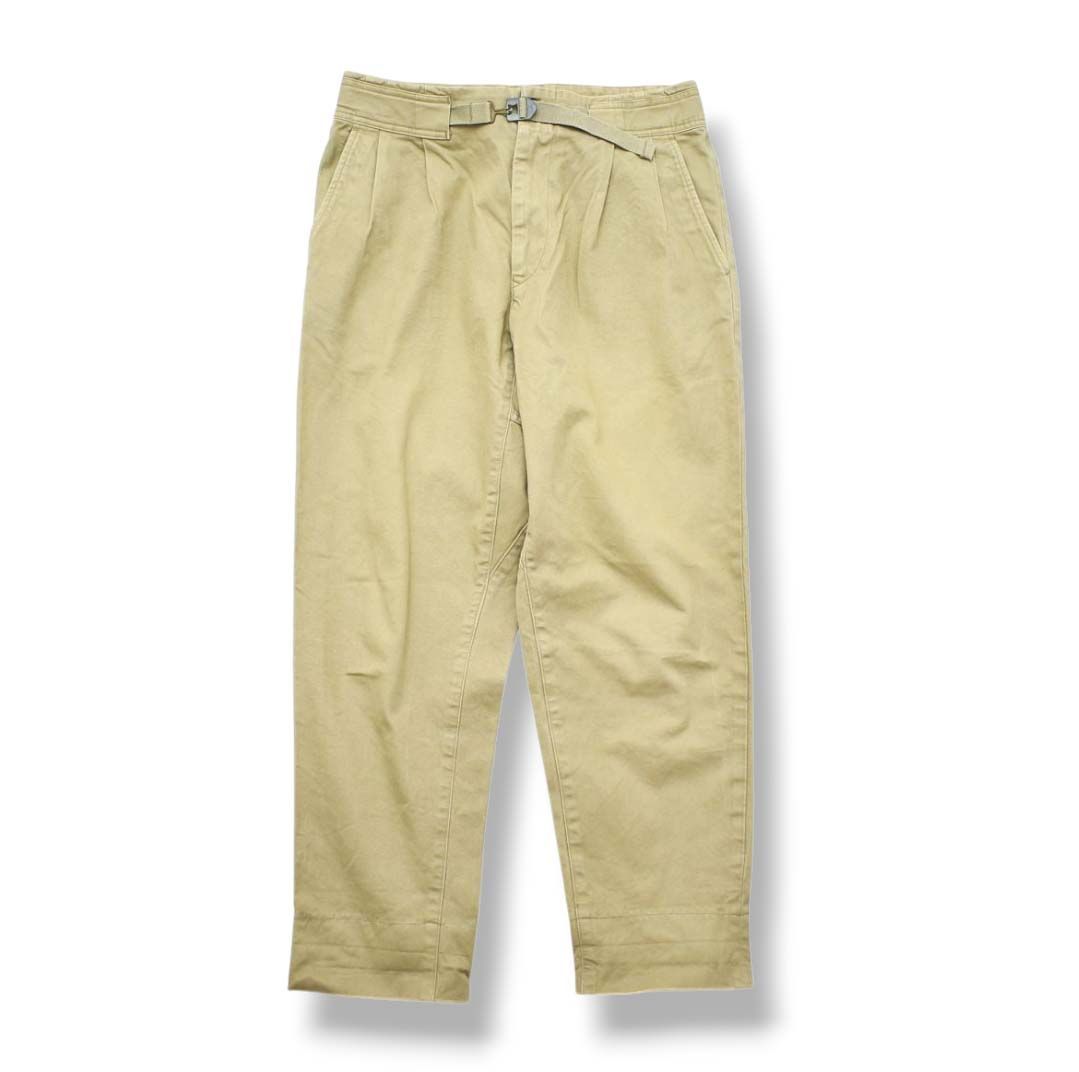 90 s 00 sヴィンテージ 日本製 ヘリーハンセン HELLY HANSEN HH RMC ツータック ミリタリー ワーク チノパン M ベージュ メンズ
