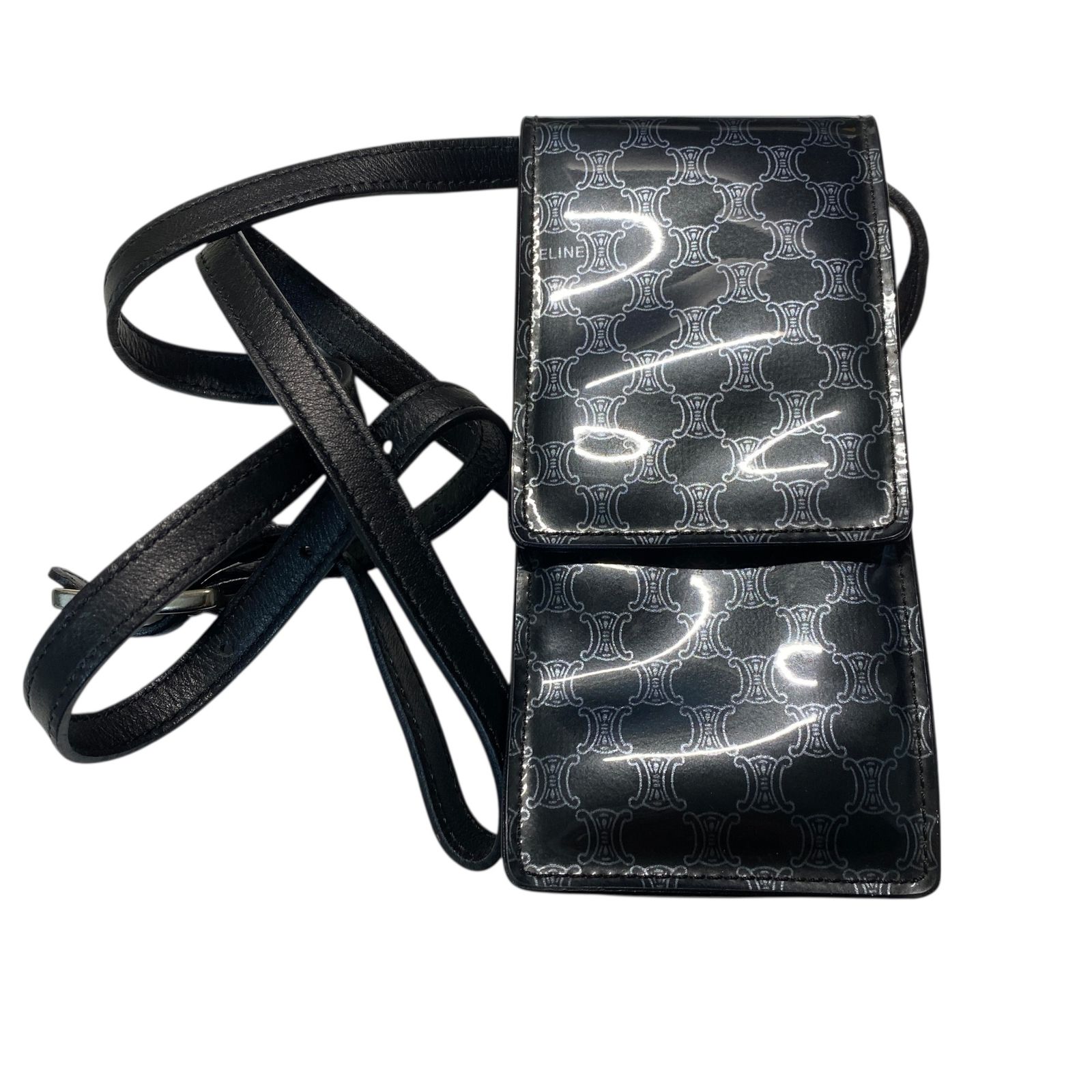 中古品】 CELINE セリーヌ スマホショルダー スマートフォンショルダー