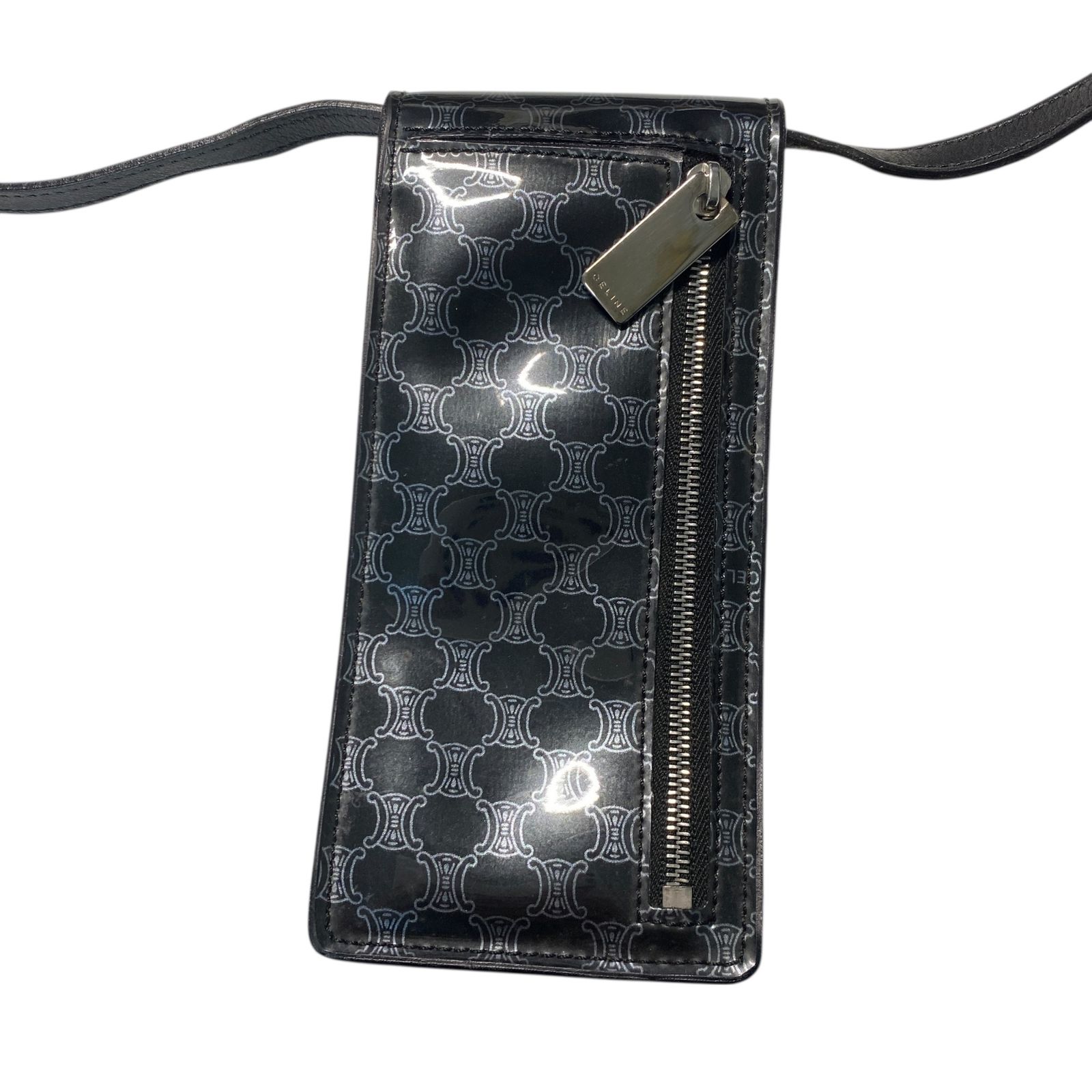 中古品】 CELINE セリーヌ スマホショルダー スマートフォンショルダー
