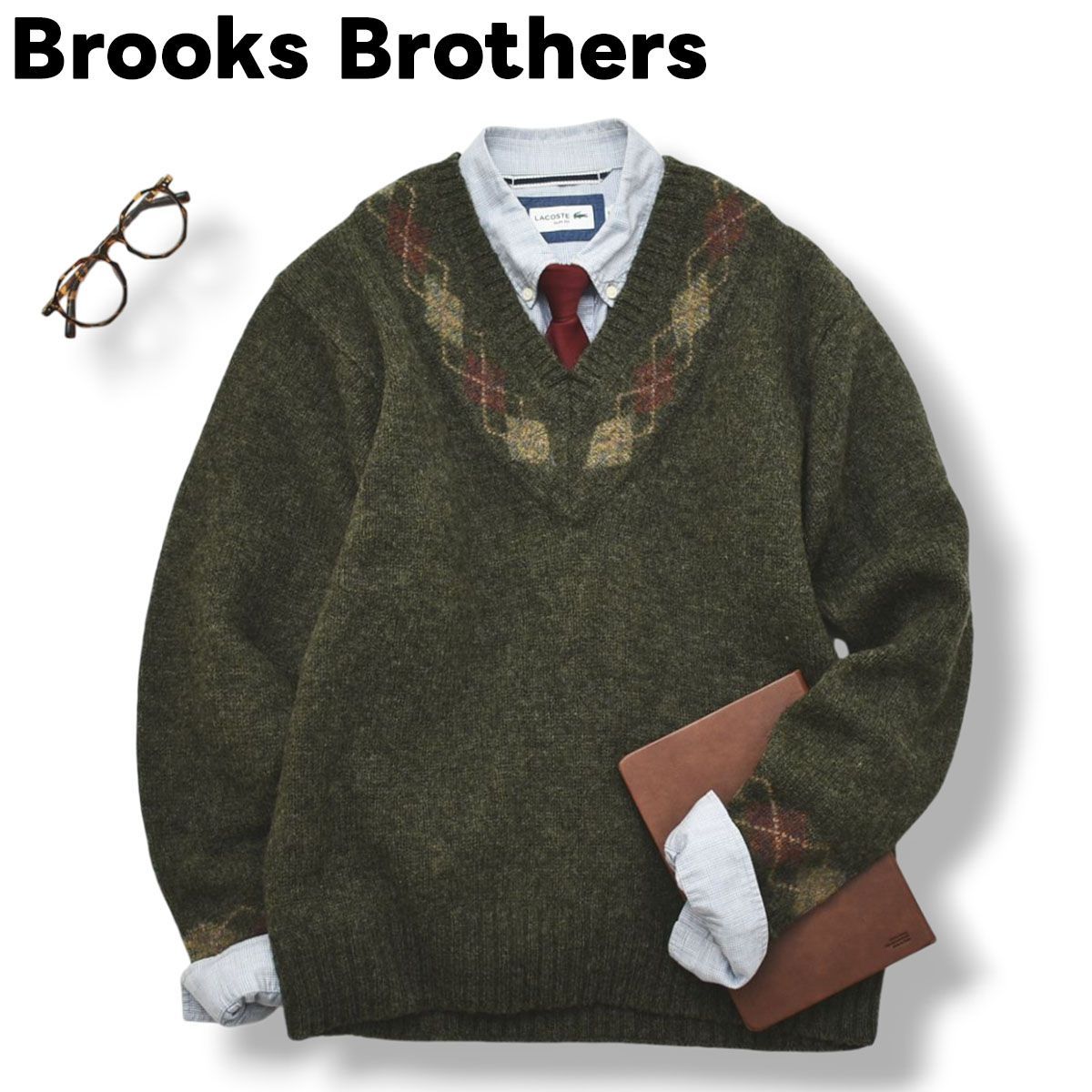 上質】 ブルックスブラザーズ Brooks Brothers Vネック シェットランド