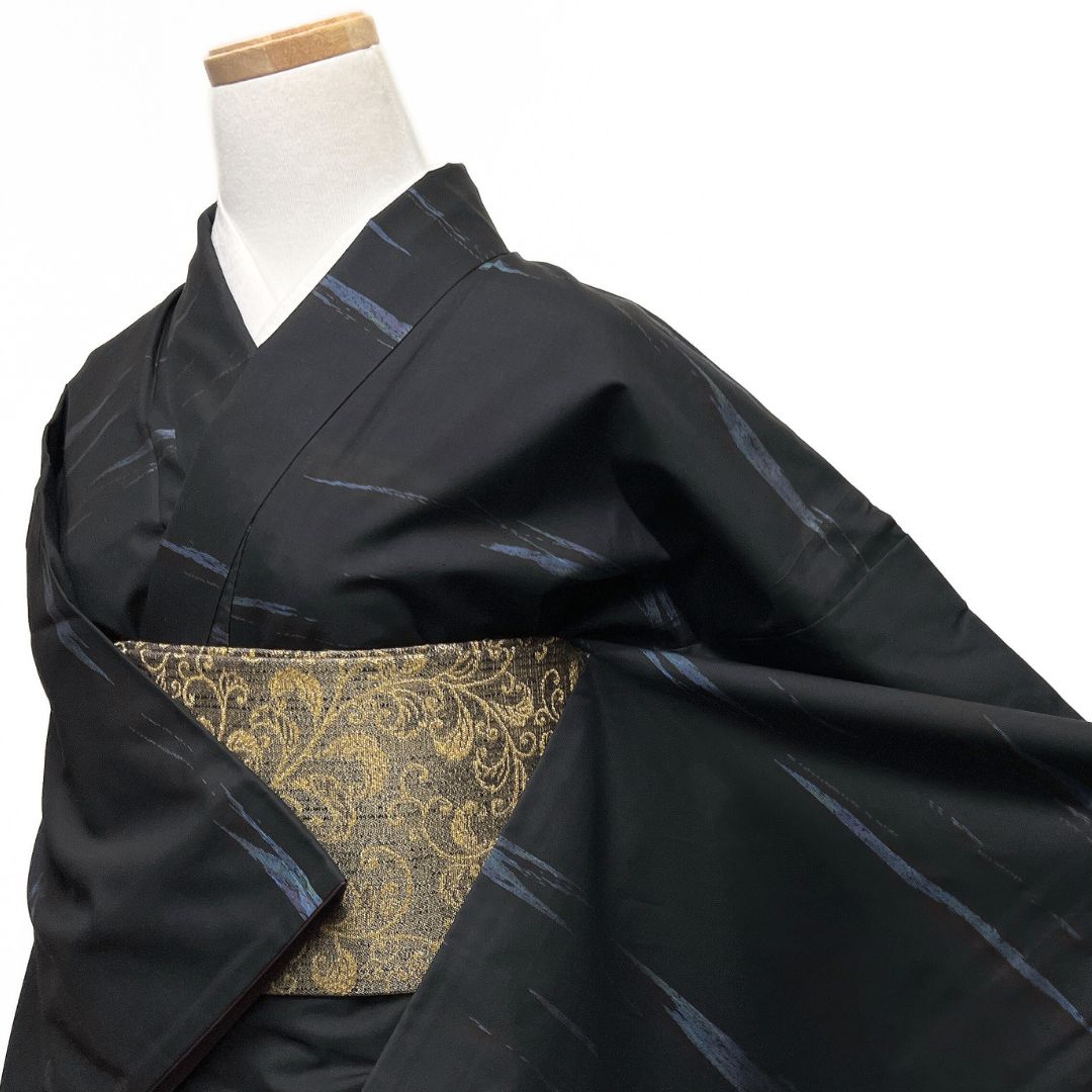 小紋 大島紬 地空き 霞 抽象模様 泥染 着物 122b d ms - メルカリ