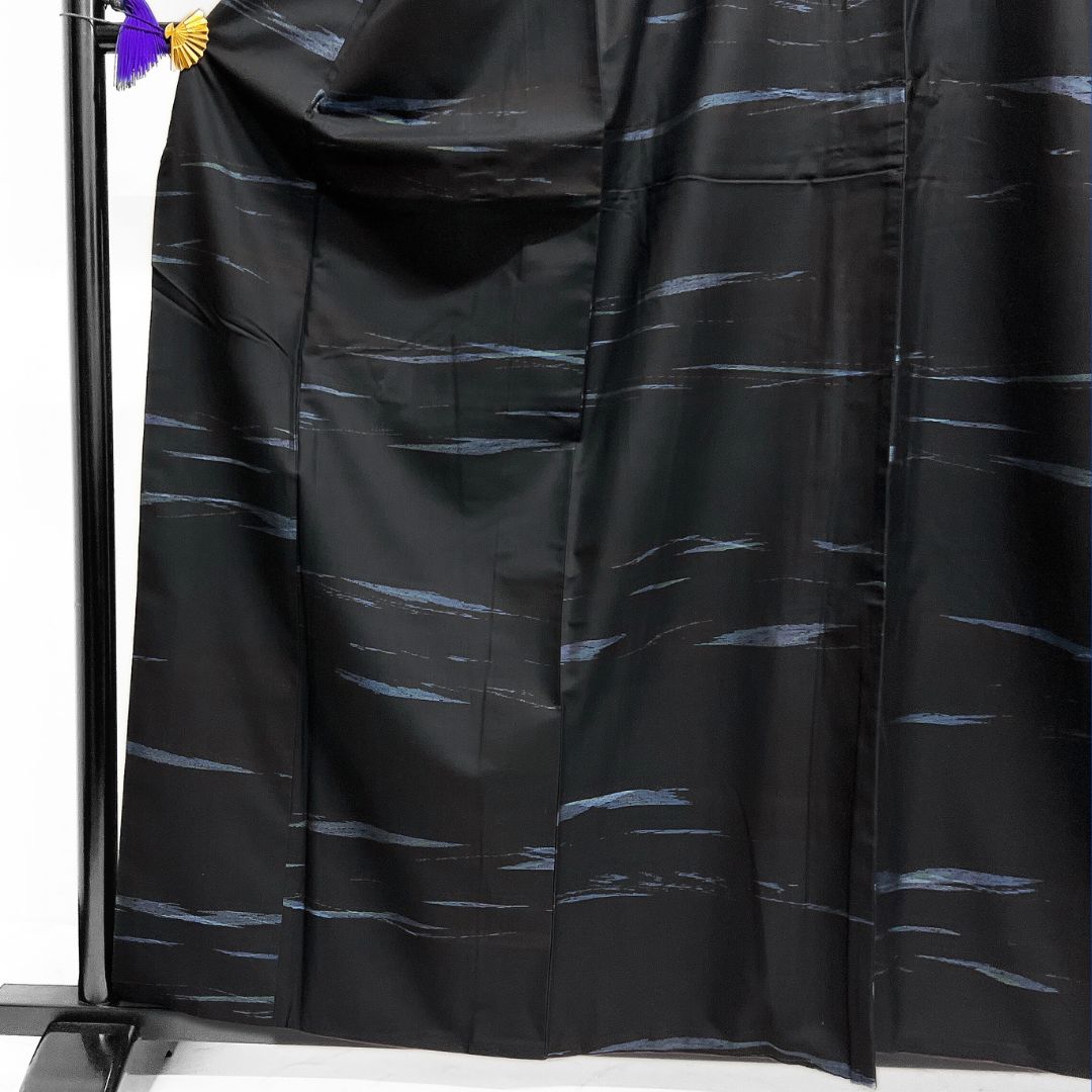  小紋 大島紬 地空き 霞 抽象模様 泥染 着物 122 b d ms 小紋 着物