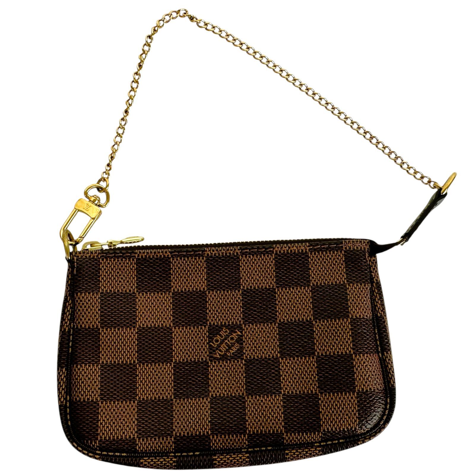 Louis Vuitton ルイヴィトン N 58009 ミニ ポシェット アクセソワール ダミエ エベヌ ショルダーバッグ ショルダーポーチ レディース -A 9356