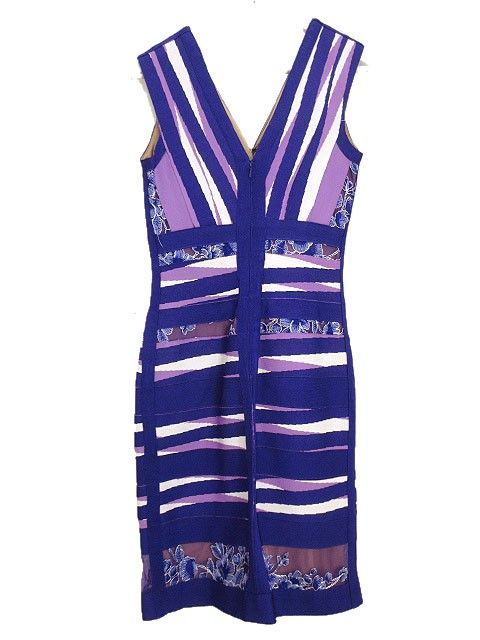 タダシショージ TADASHI SHOJI ノースリーブ ニット ワンピース 刺繍 S