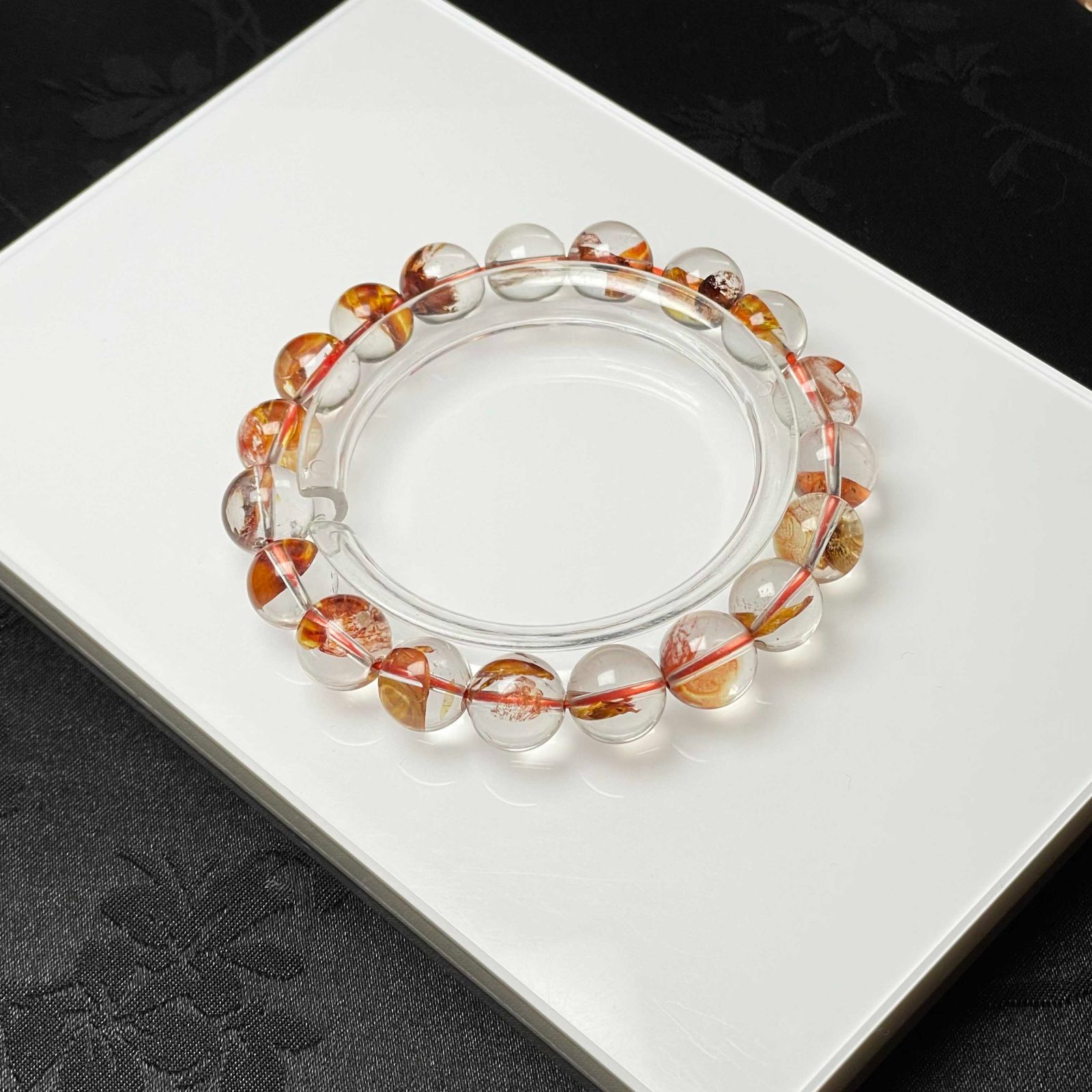 極上美品☆【95Aオーロラクォーツ】☆ブレスレット 天然石 9.8-10.4mm