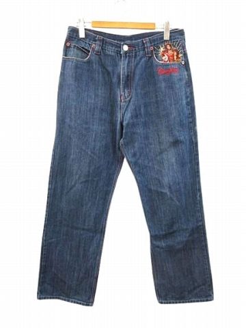 クージー COOGI デニムパンツ ジーンズ 刺繍 ブルー W36