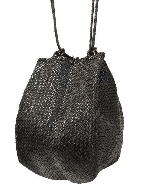 ヨーガンレール JURGEN LEHL ゴートメッシュ 巾着 ショルダーバッグ 黒