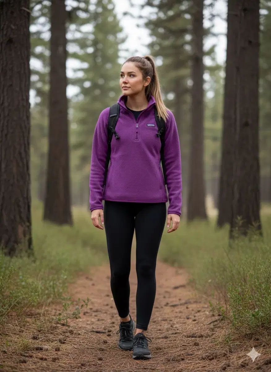 パタゴニア パープル フリース ハーフジップ Synchilla L