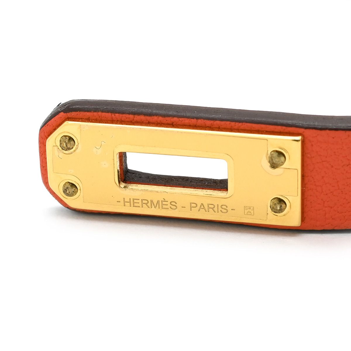  エルメス HERMES ブレスレット ケリードゥブルトゥール ヴォースイフト GP オランジュフィールド T 2 ゴールド金具 2重 W刻印 製 その他 アクセサリー