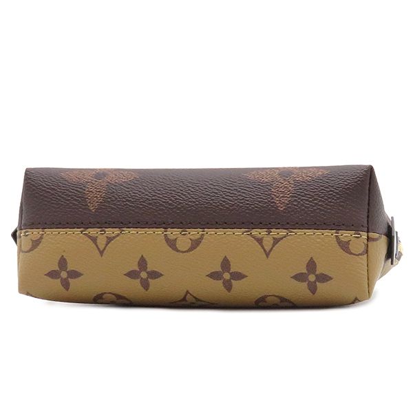 ルイヴィトン モノグラム ポシェットコスメティック PM PVC レザー 茶 ルイヴィトン モノグラム ポシェットコスメティック PM PVC レザー 茶