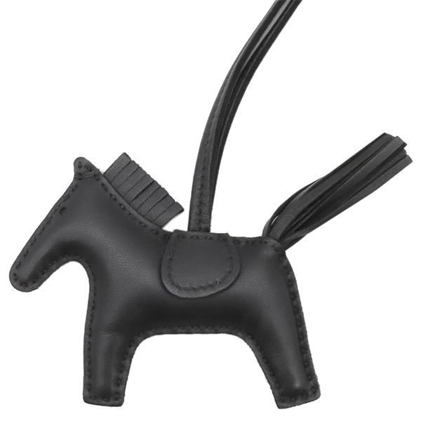 【新品未使用】HERMES　ロデオPM Ｙ刻印　ブラック系 エルメス HERMES バッグチャーム ロデオPM アニョーミロ ブラック 黒