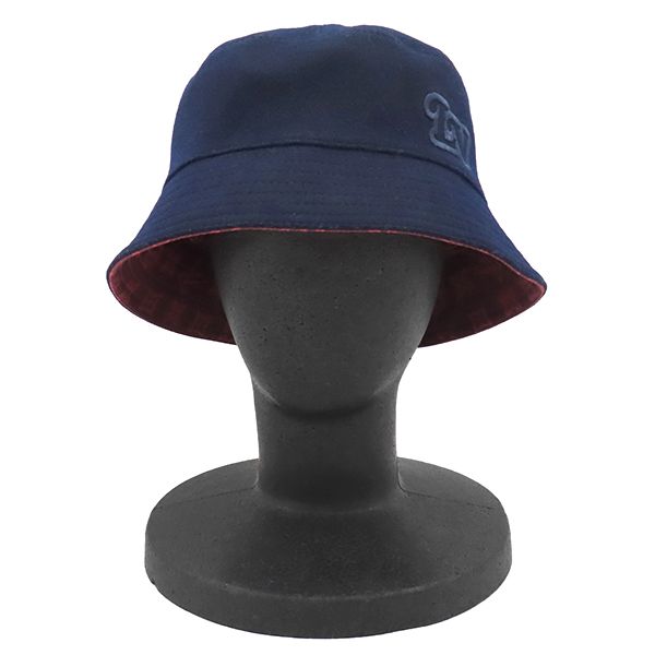 Louis Vuitton バケットハット ネイビー 中古・古着通販】LOUIS VUITTON (ルイ ヴィトン) バケットハット