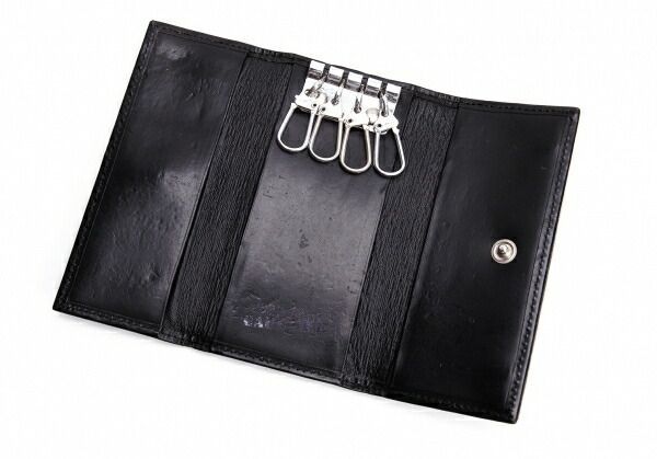 ジャンポールゴルチエJean Paul GAULTIER メタルプレートキーケース 黒