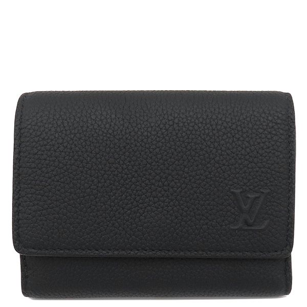 ルイヴィトン LOUIS VUITTON 三つ折り財布 ヴィクター ウォレット カーフ ワクシーカーフレザー ブラック ブラック金具 黒 コンパクトウォレット M 26250 RFID 箱