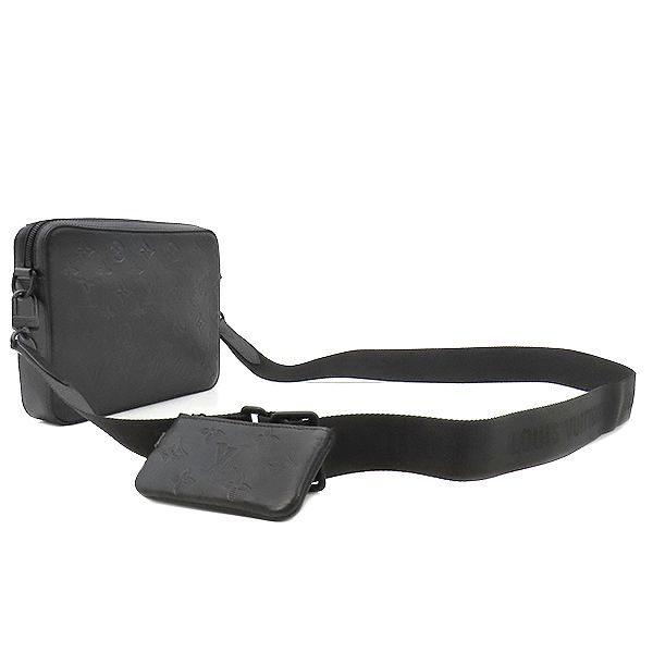 ルイヴィトン LOUIS VUITTON ショルダーバッグ トリオ メッセンジャー レザー モノグラムシャドウレザー ブラック ブラック金具 黒 斜め掛け M 46602 TJ 5200