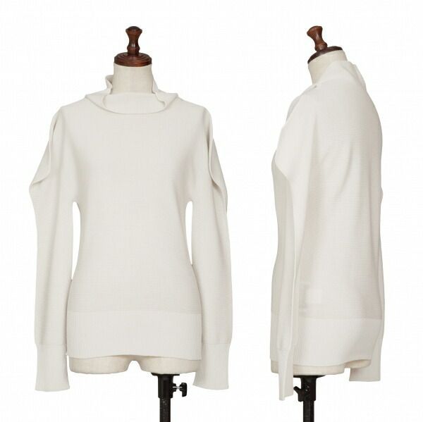 イッセイミヤケISSEY MIYAKE 132 5. コットンポリリブ切替ハイネック