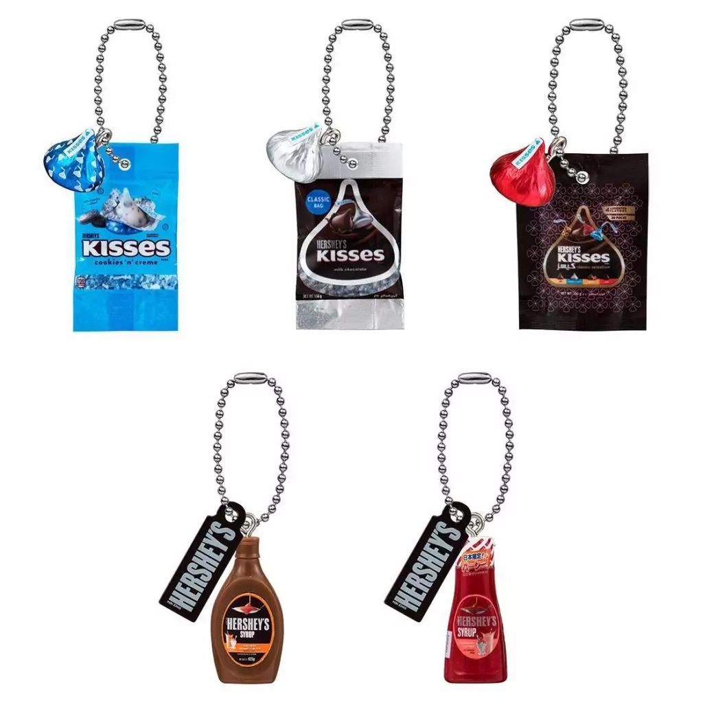 中古】キーホルダー 全5種セット 「HERSHEY'S ミニチュアWチャーム