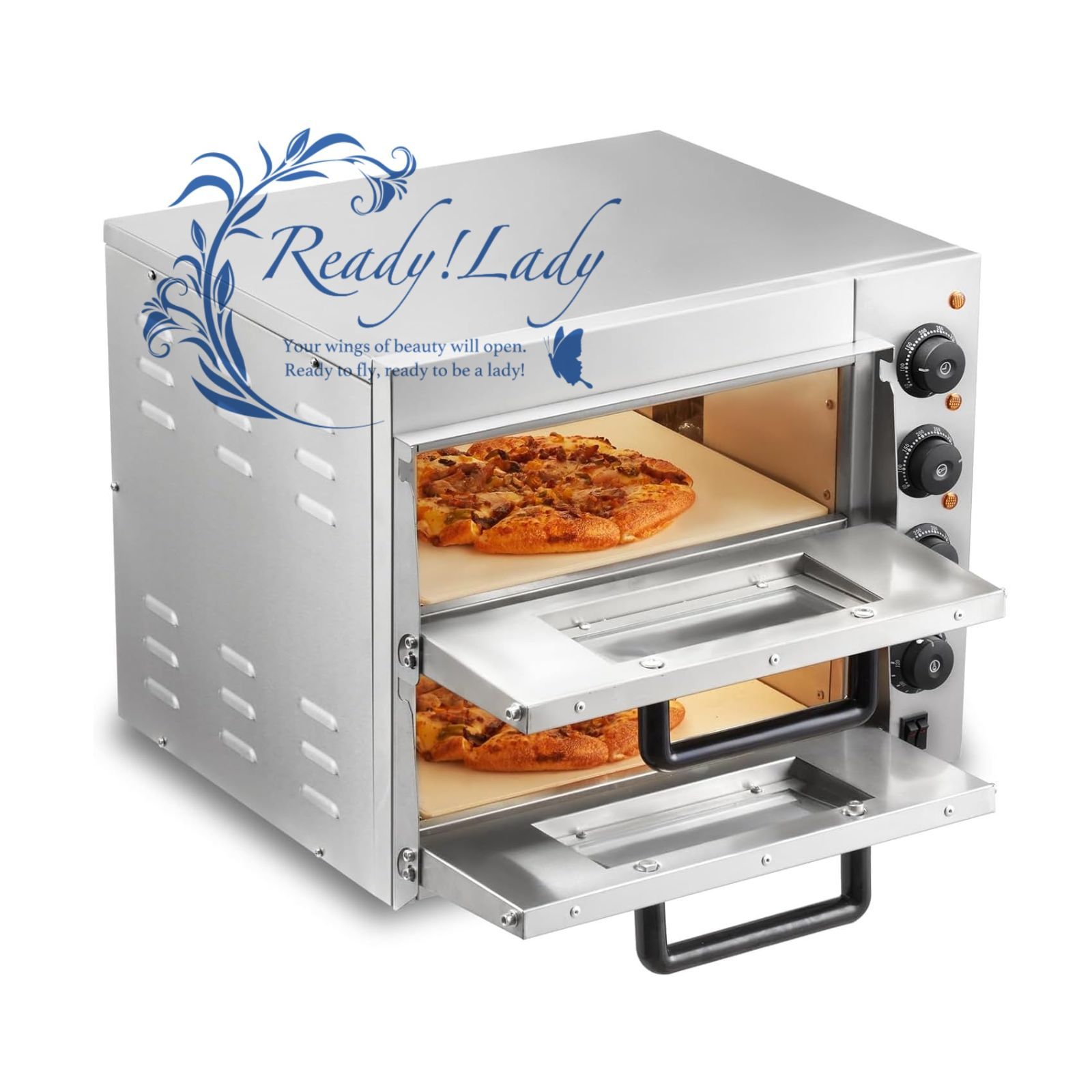 ピザオーブン 二層 業務用 コンベクションオーブン 多機能 50~300℃調整