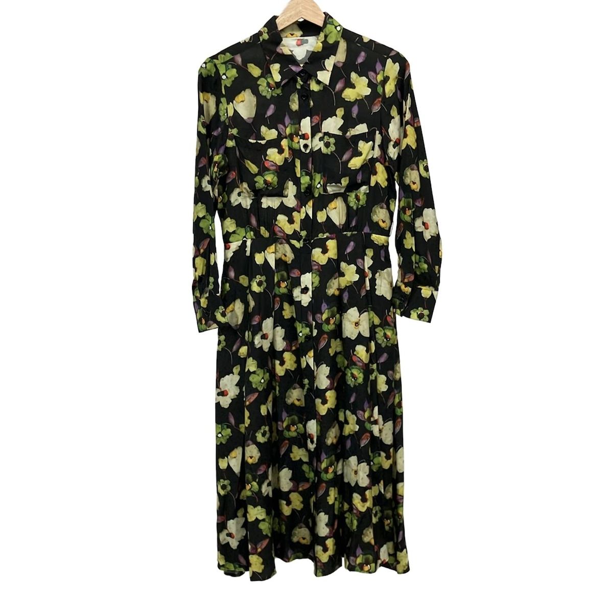 ANAYI(アナイ) ワンピース サイズ38 M レディース美品 - 黒×イエロー