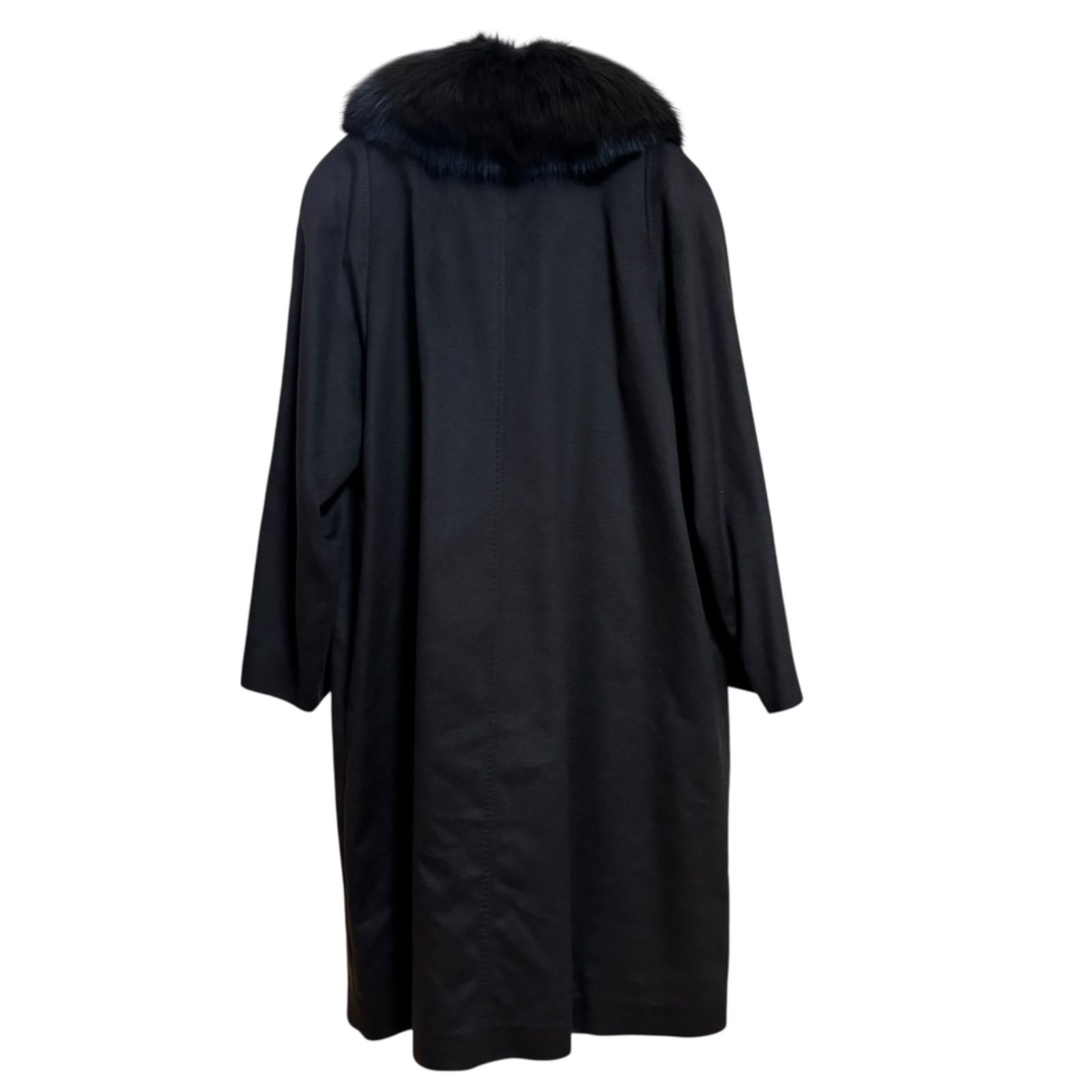 ZM1677 BALMAIN PARIS バルマン ロングコート カシミヤ100%ファー襟