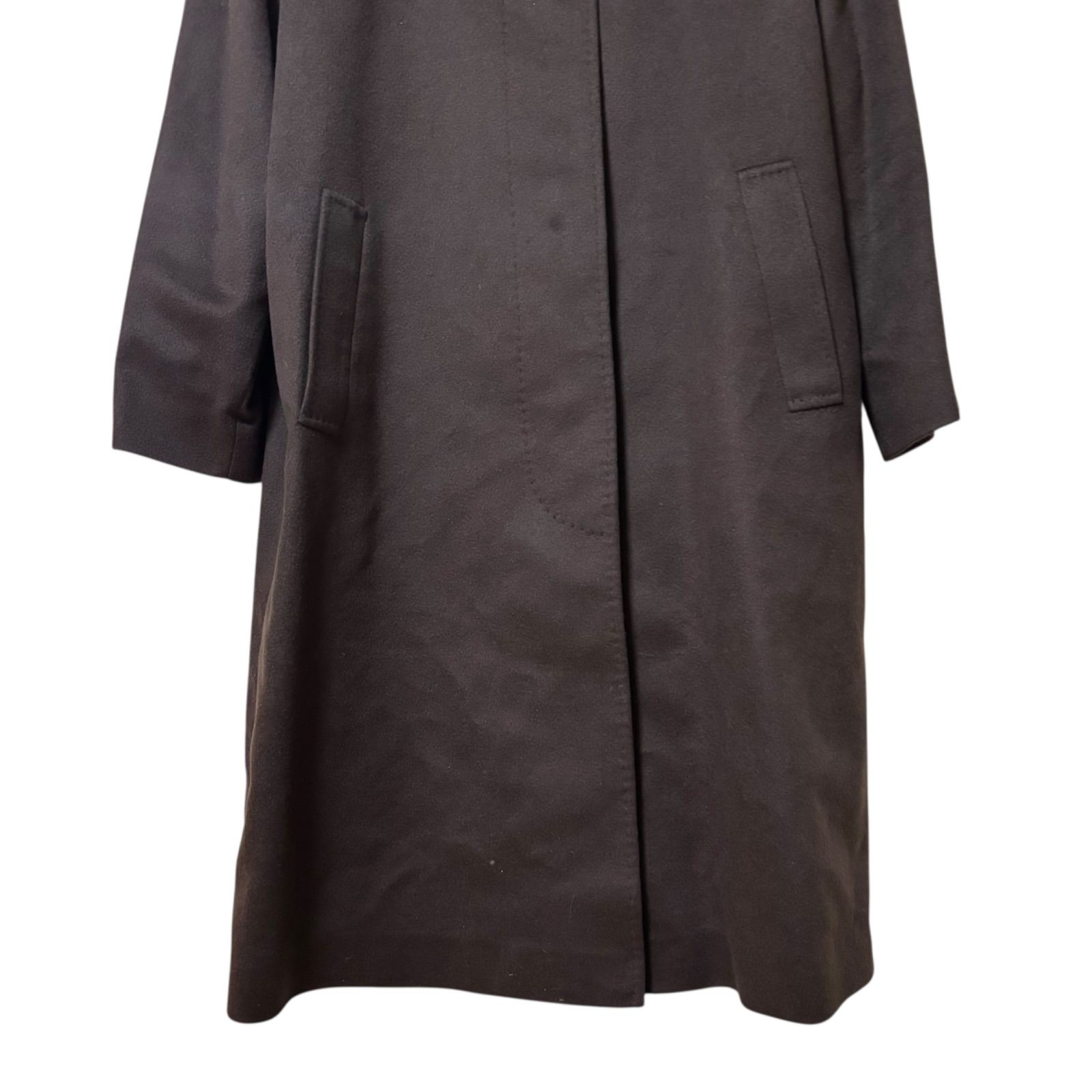 ZM1677 BALMAIN PARIS バルマン ロングコート カシミヤ100%ファー襟